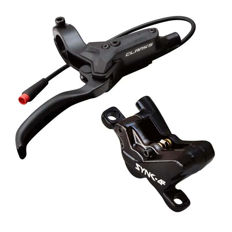 Clarks SYNC-4E Hydraulic Front Disk Brake w/ Lever in Black-1