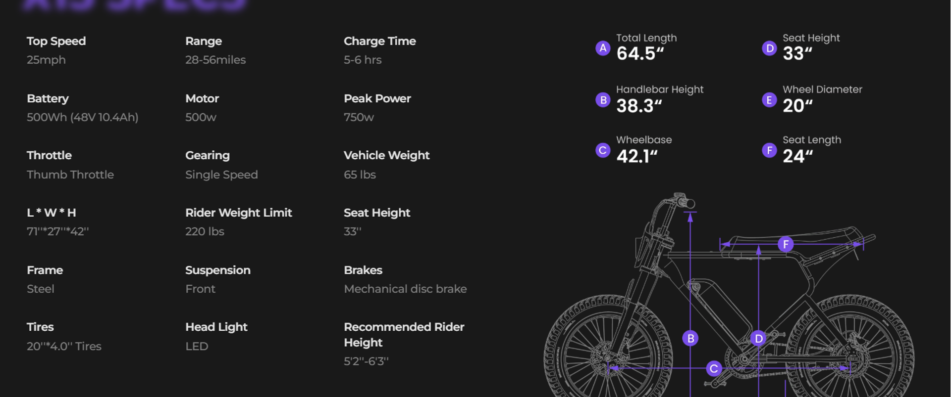 X1S Purple Street Legal Youth Size