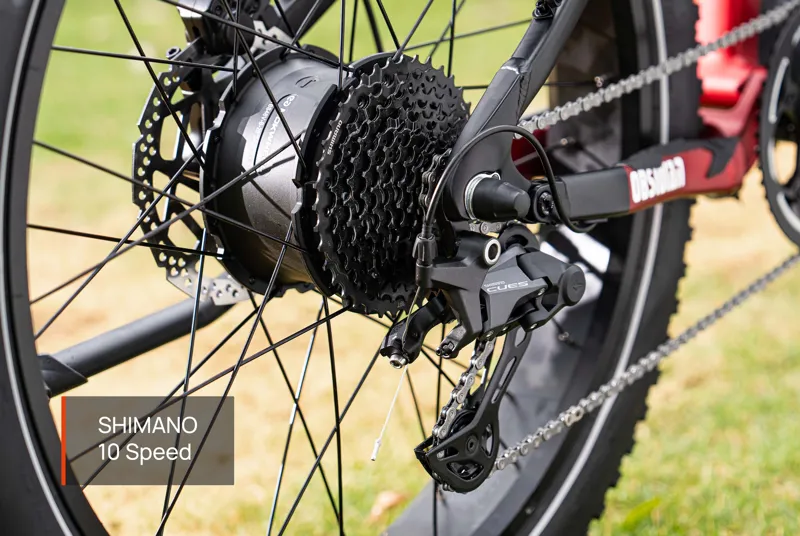 Mokwheel Obsidian 2.0 Full Suspension E-bike in Black/Red-7