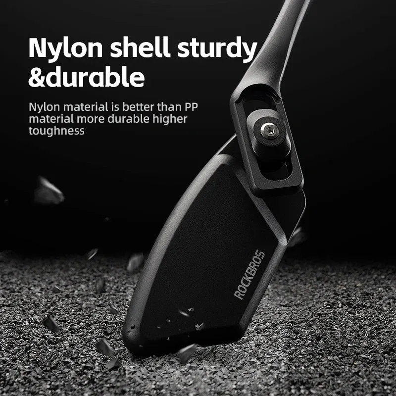 Rockbros HD Blast-Resistant All-round Angle Adjustable Retractable Right Mirror in Black-8