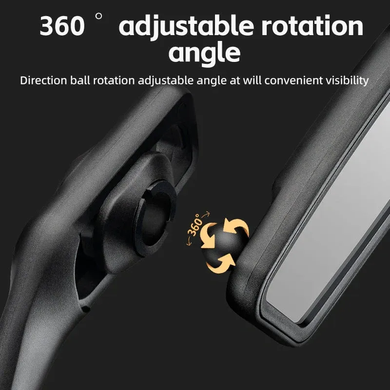 Rockbros HD Blast-Resistant All-round Angle Adjustable Retractable Right Mirror in Black-9