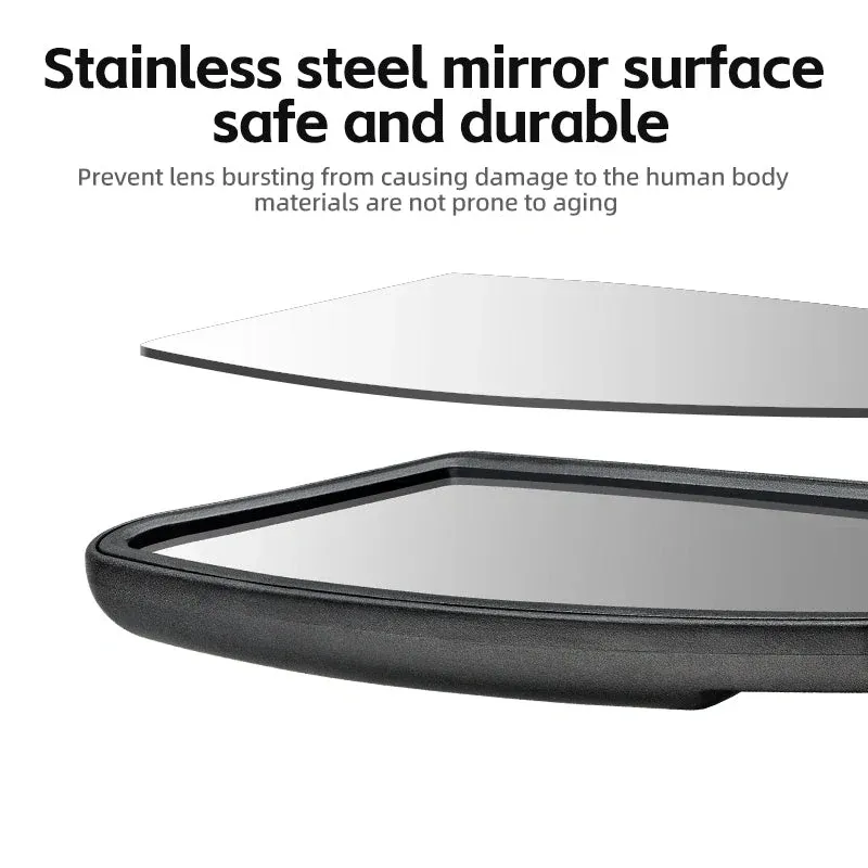 Rockbros HD Blast-Resistant All-round Angle Adjustable Retractable Right Mirror in Black-7