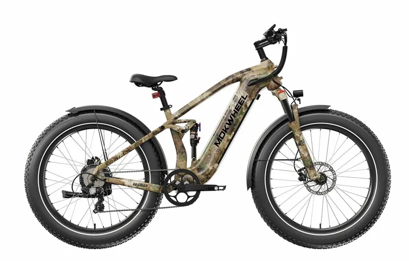 Mokwheel Obsidian Full Suspension 1000 Watt Fat-Tire in Camo