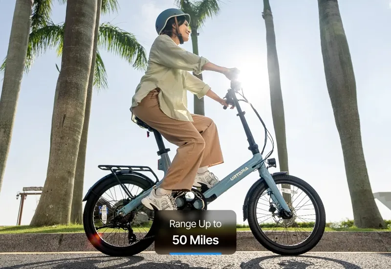Urtopia Carbon Fold Step-Thru E-Bike in Creme-4