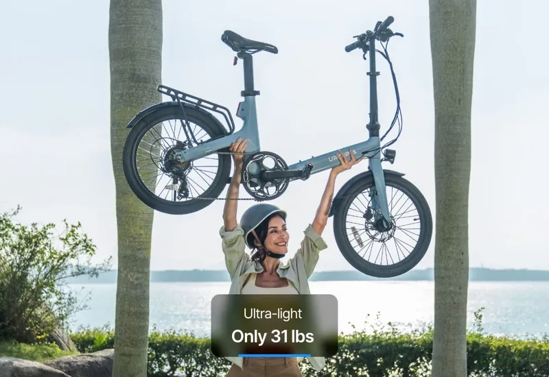 Urtopia Carbon Fold Step-Thru E-Bike in Creme-1