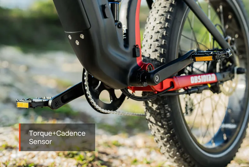 Mokwheel Obsidian 2.0 Full Suspension E-bike in Black/Red-9