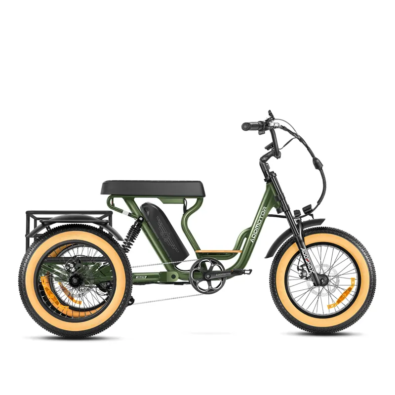 Addmotor Soletri M-366X Rear Drive Full Suspension Electric Trike in Green-2