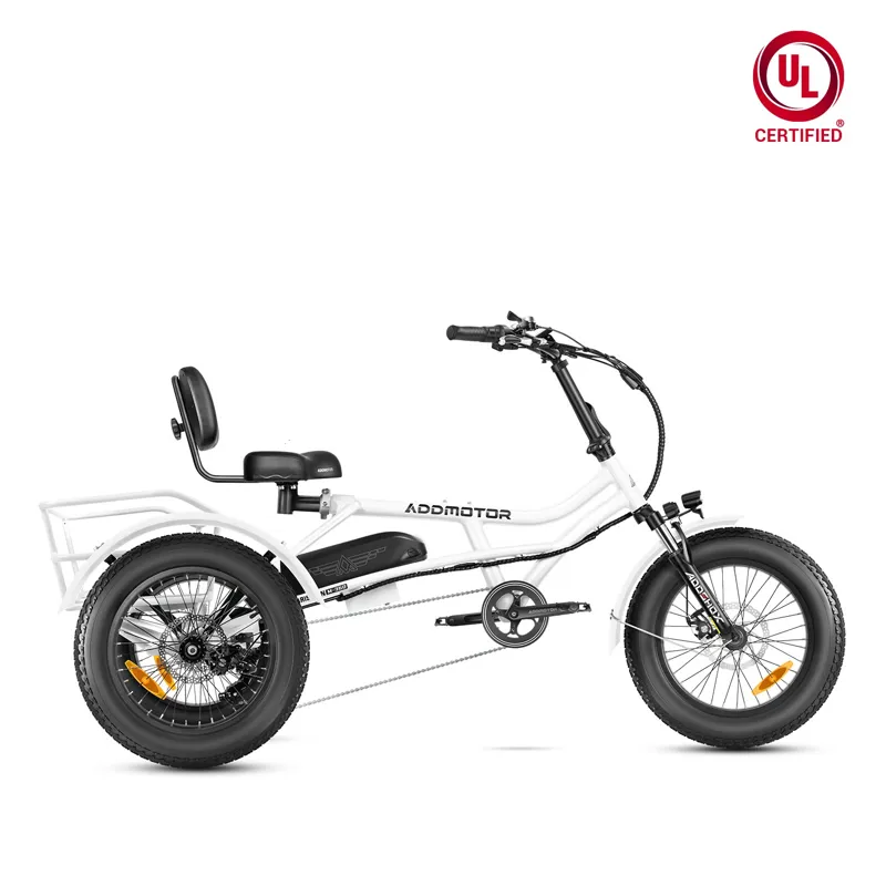 Addmotor Arisetan II M-360 Semi-Recumbent E-Trike in Pearl White