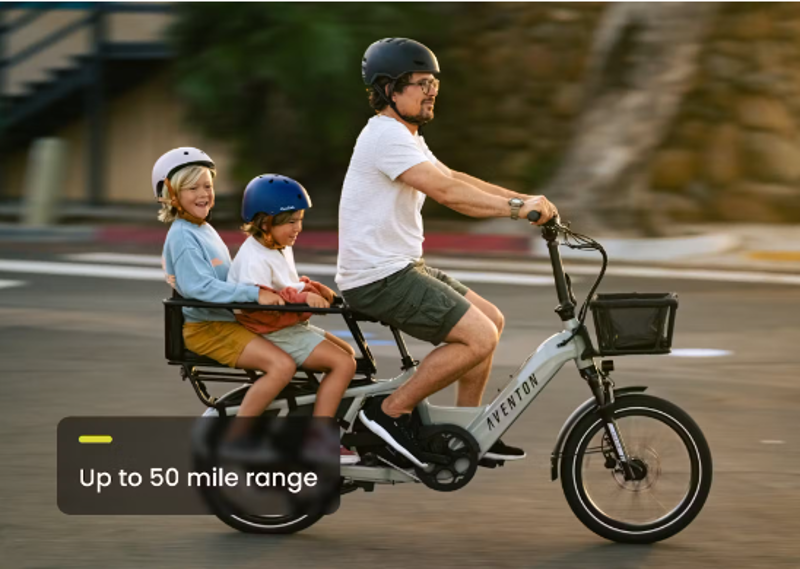 Aventon Abound Cargo E-Bike In Sage-7