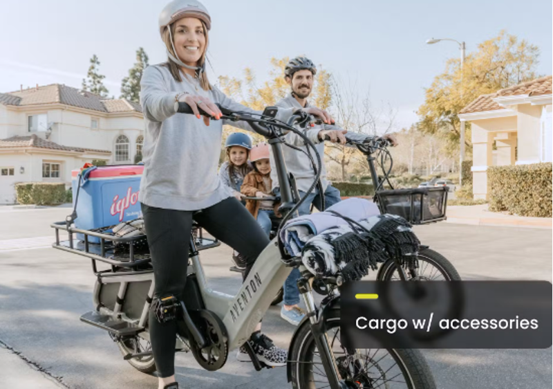 Aventon Abound Cargo E-Bike In Sage-6