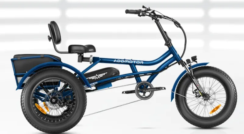 Addmotor Arisetan II - M-360 Semi-Recumbent E-Trike in Blue