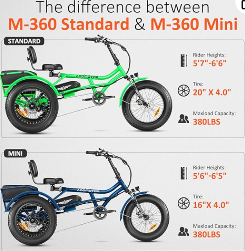 AddMotor - Arisetan II - M-360 Semi-Recumbent E-Trike in Orange-8