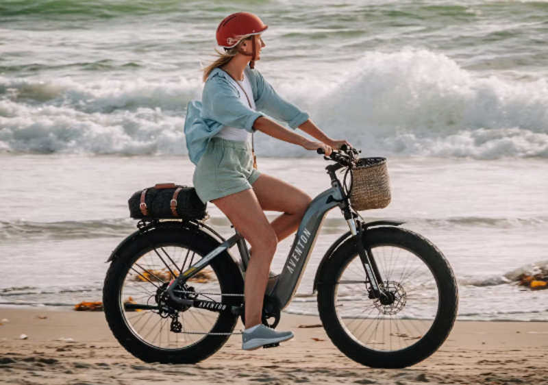 Aventon Aventure.2 Step-Through Fat Tire E-bike in Cobalt Blue-10