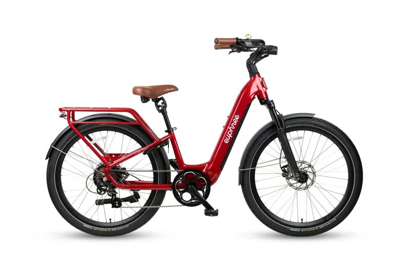Euphree City Robin 3 Heritage Electric Bike in Red