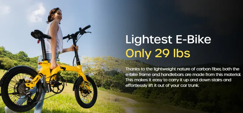 Urtopia Foldable Smart Carbon Fiber Ebike Aegean Blue-5