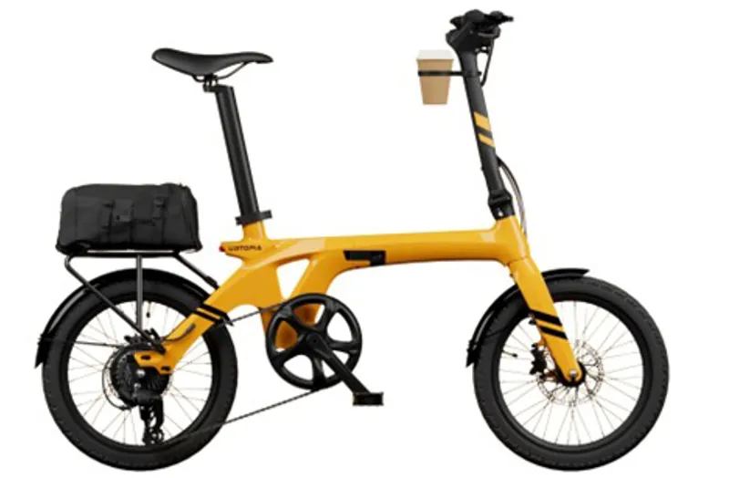 Urtopia Foldable Smart Carbon Fiber Ebike Saffron Yellow-6