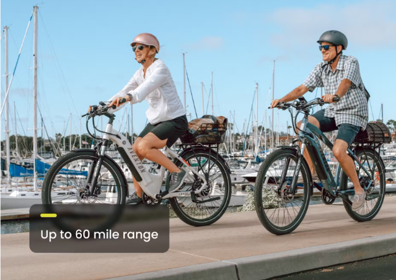 Aventon Level.2 Step-Through Commuter E-Bike In Polar-9
