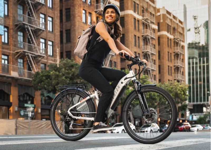Aventon Level.2 Step-Through Commuter E-Bike In Glacier-11