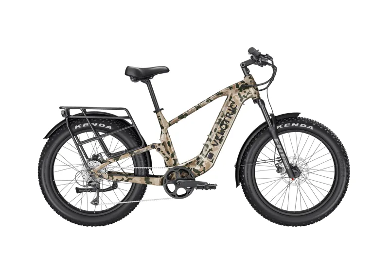Velotric Nomad 2X Full Suspension Fat Tire Ebike in Multi Camo
