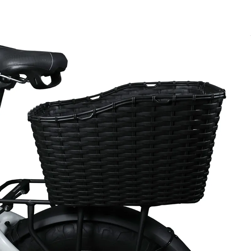 Woven Poly Black Rear Basket