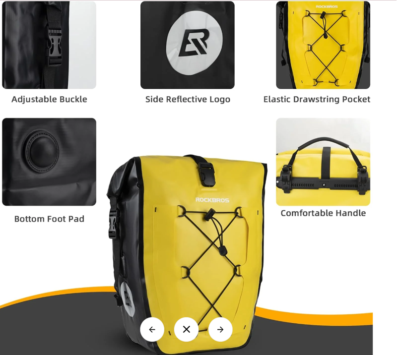 Waterproof Large Pannier Bag Yellow-1