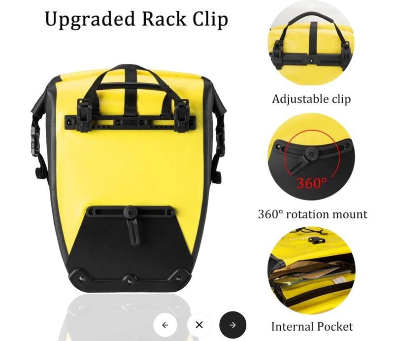 Waterproof Large Pannier Bag Yellow-3