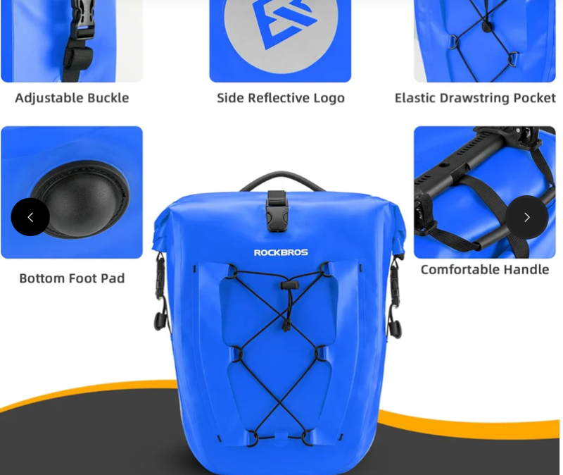 Waterproof Large Pannier Bag Blue-4