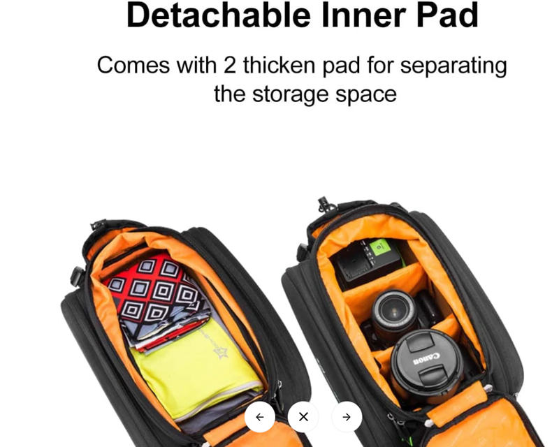 Trunk Bag - Waterproof Panniers 45L Large Capacity - Black Grey-4