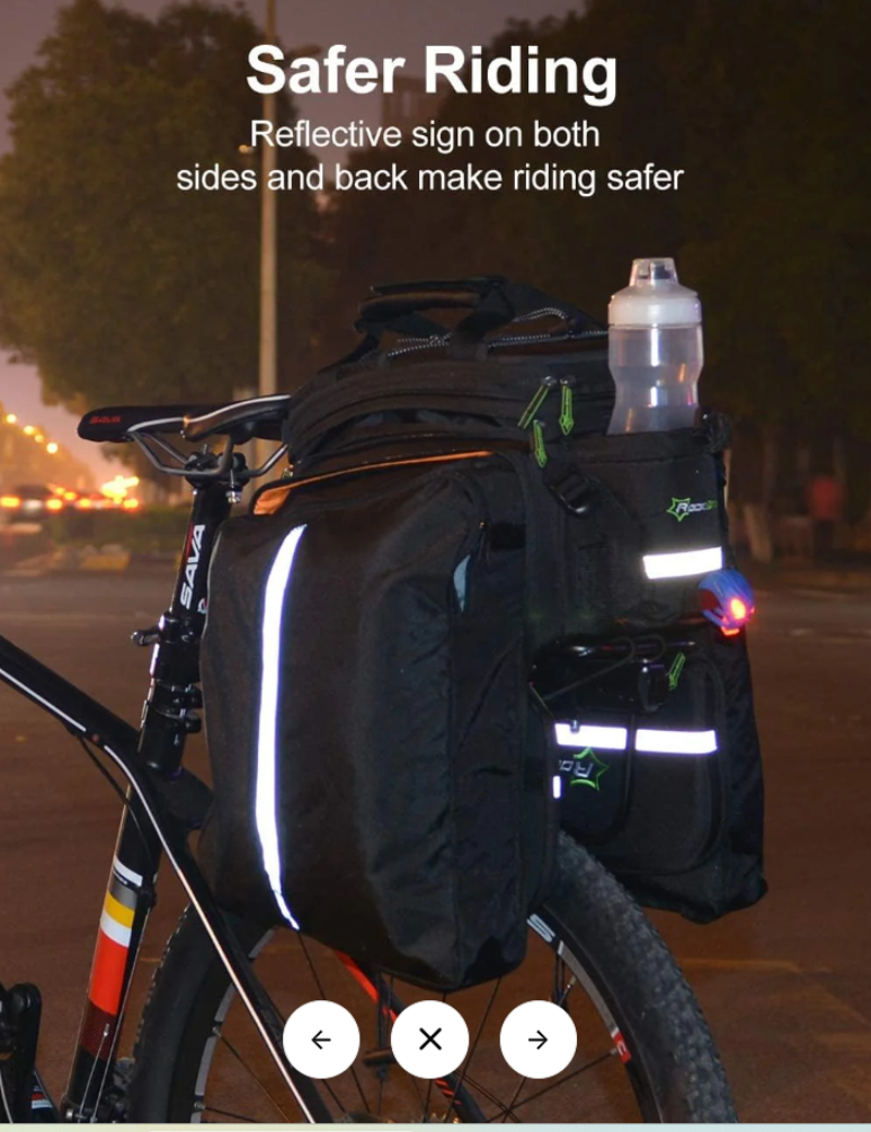 Trunk Bag - Waterproof Panniers 45L Large Capacity - Black Grey-5