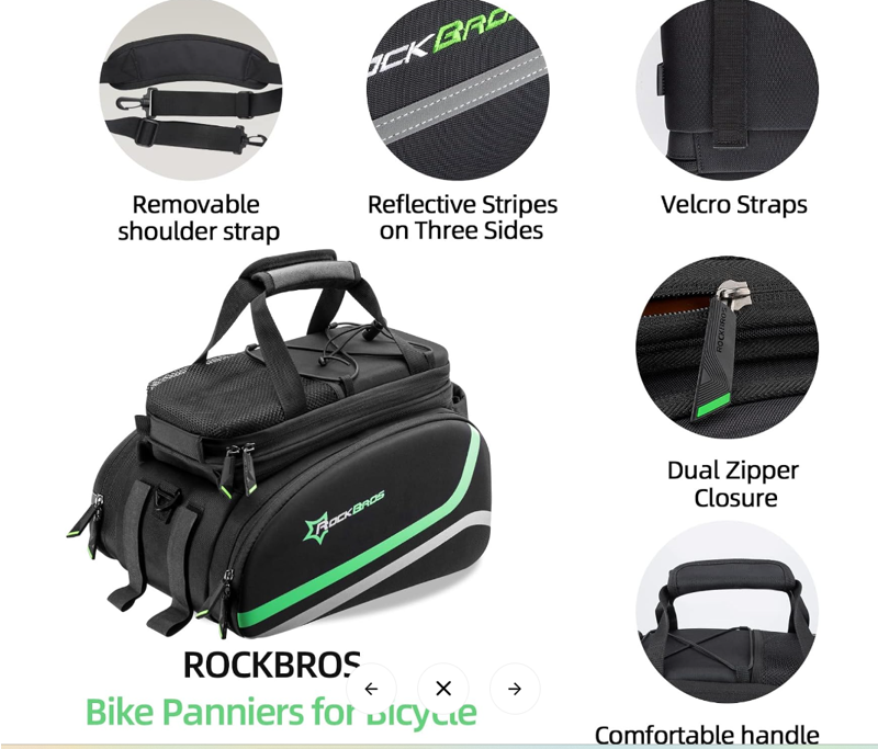 Trunk Bag - Waterproof Panniers 45L Large Capacity - Black Grey-8