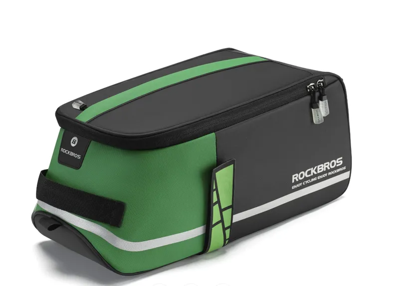 Trunk Bag - Green - Rear Rack Reflective Straps