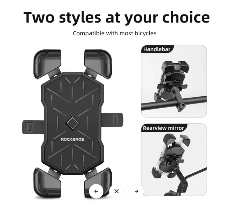 Phone Holder - Grey - Automatic Locking Quick Release-1