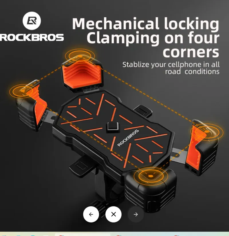 Phone Holder - Grey - Automatic Locking Quick Release-4