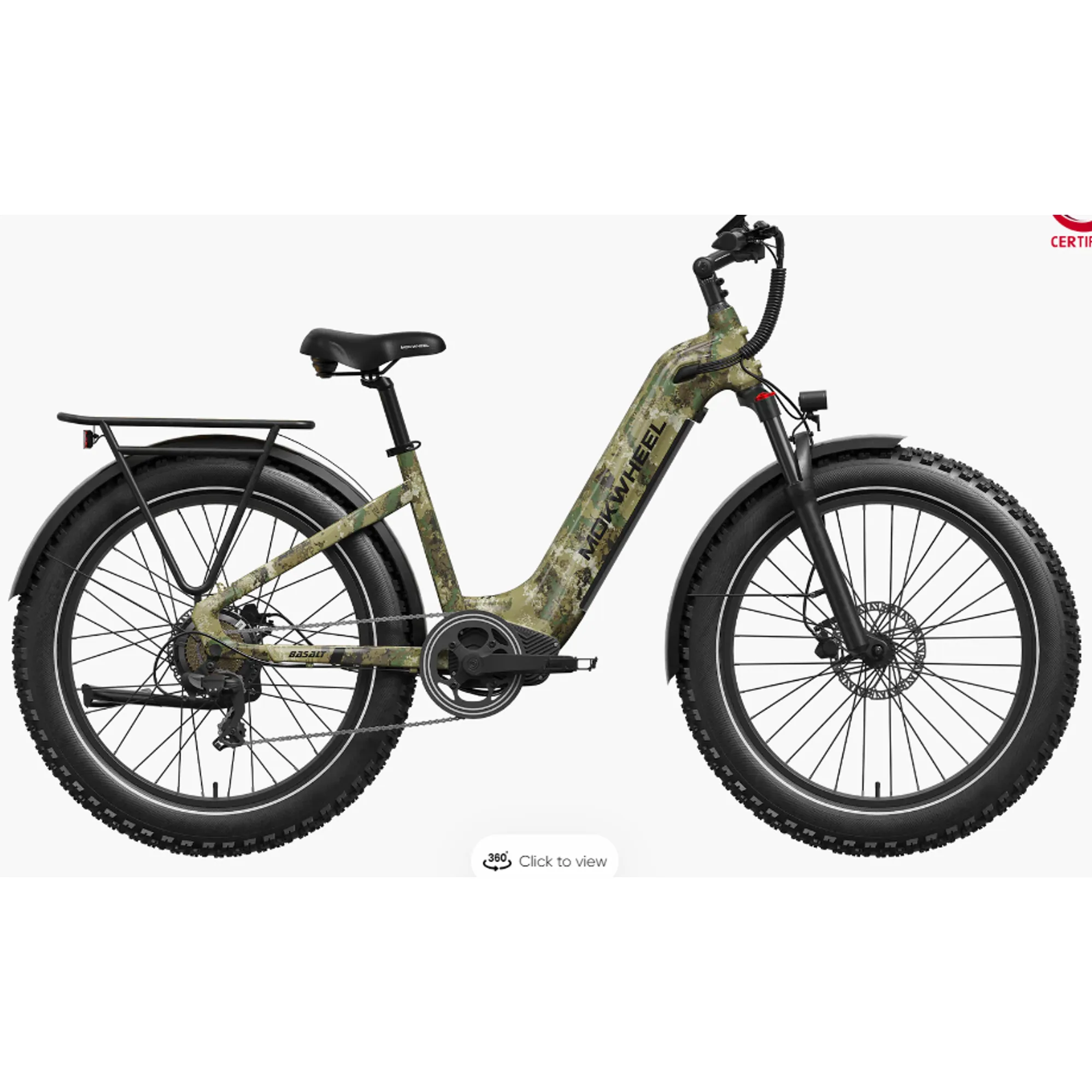 Mokwheel Basalt Step Thru E bike Jungle Camo Fat Tire Adventure
