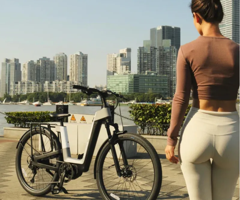 Urtopia Fusion GT Smart Carbon Fiber Step-Thru Ebike in Elegant Grey-6