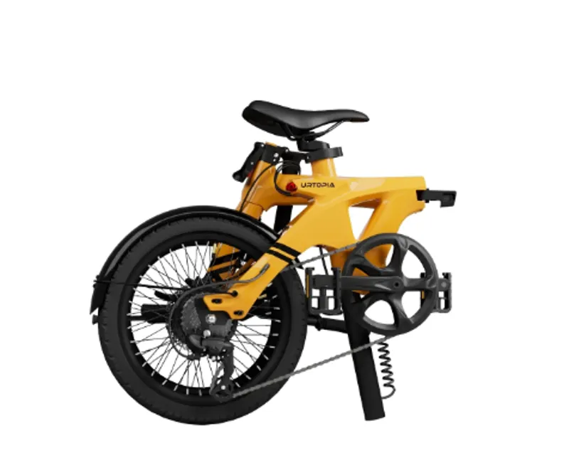 Urtopia Foldable Smart Carbon Fiber Ebike Saffron Yellow-3