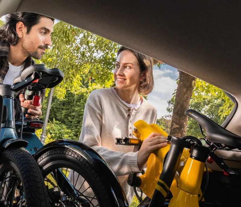 Urtopia Foldable Smart Carbon Fiber Ebike Saffron Yellow-9