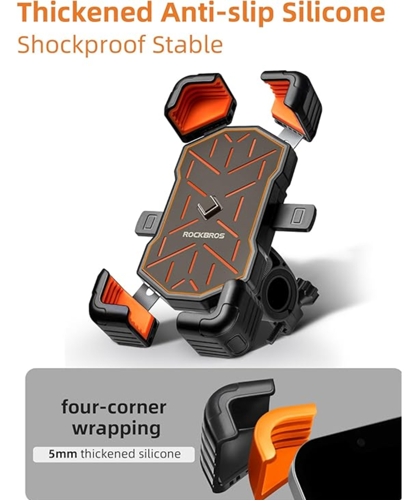 Phone Holder - Grey - Automatic Locking Quick Release-6