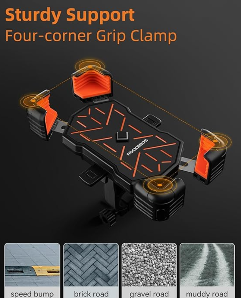 Phone Holder - Grey - Automatic Locking Quick Release-7