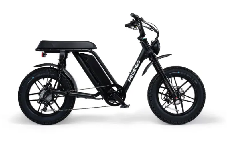 Pedego Moto Electric Bike - Matte Black w/ Mag Wheels 20 inch wheels