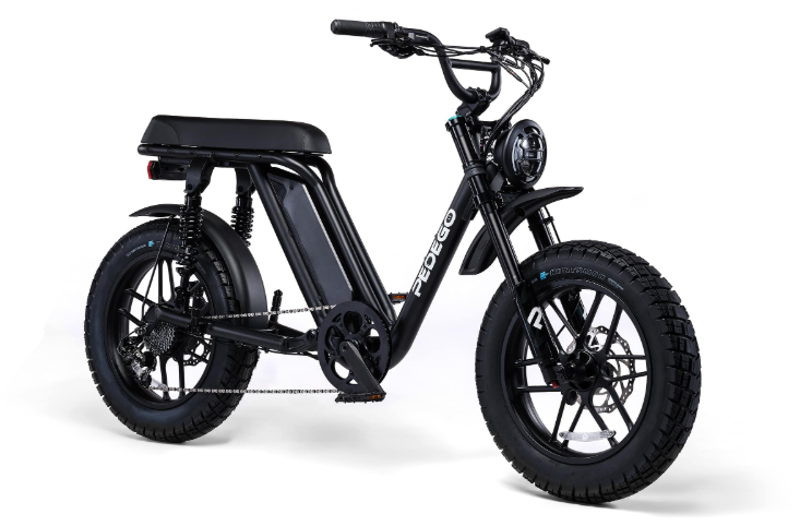 Pedego Moto Electric Bike - Matte Black w/ Mag Wheels 20 inch wheels-1