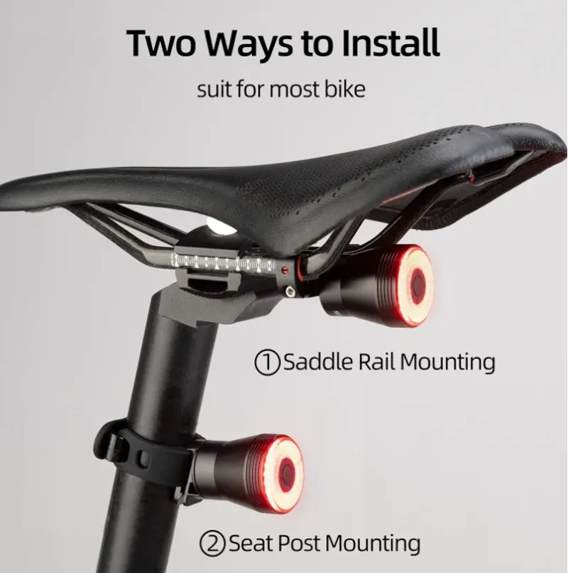 Tail Light Smart USB Rechargeable IPX6 Waterproof