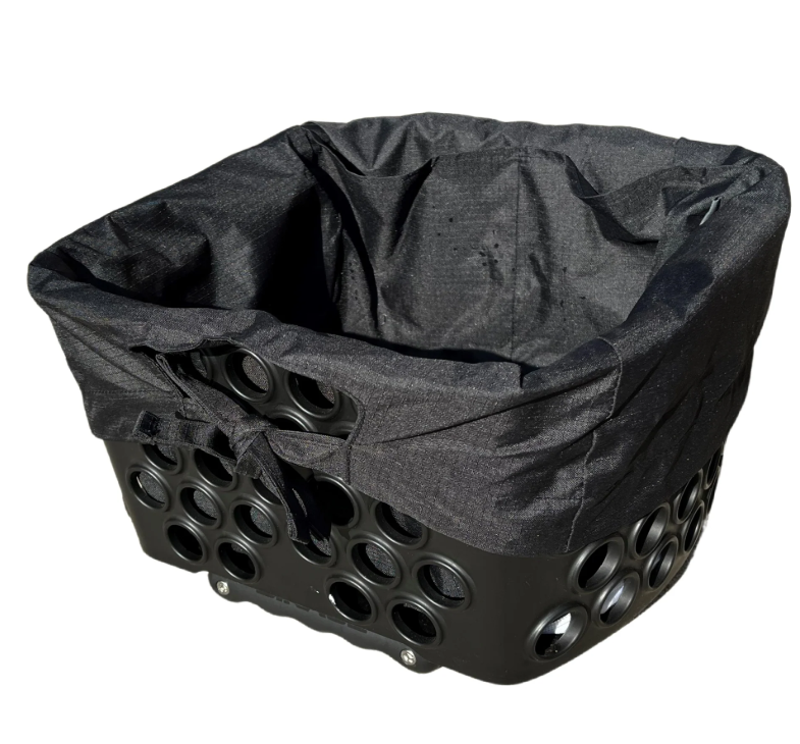 Basket Liner Black Tote -1