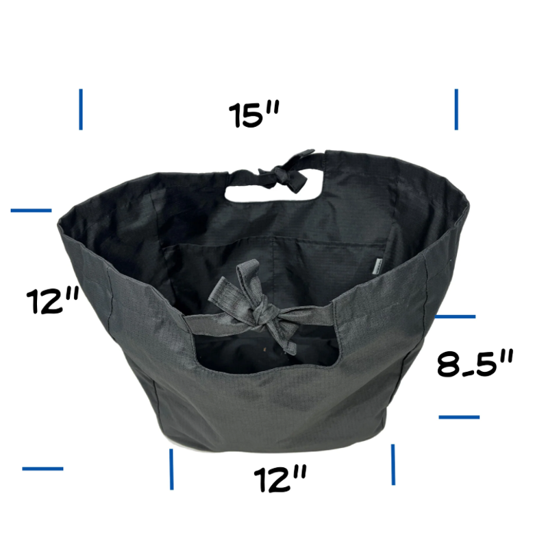 Basket Liner Black Tote -3