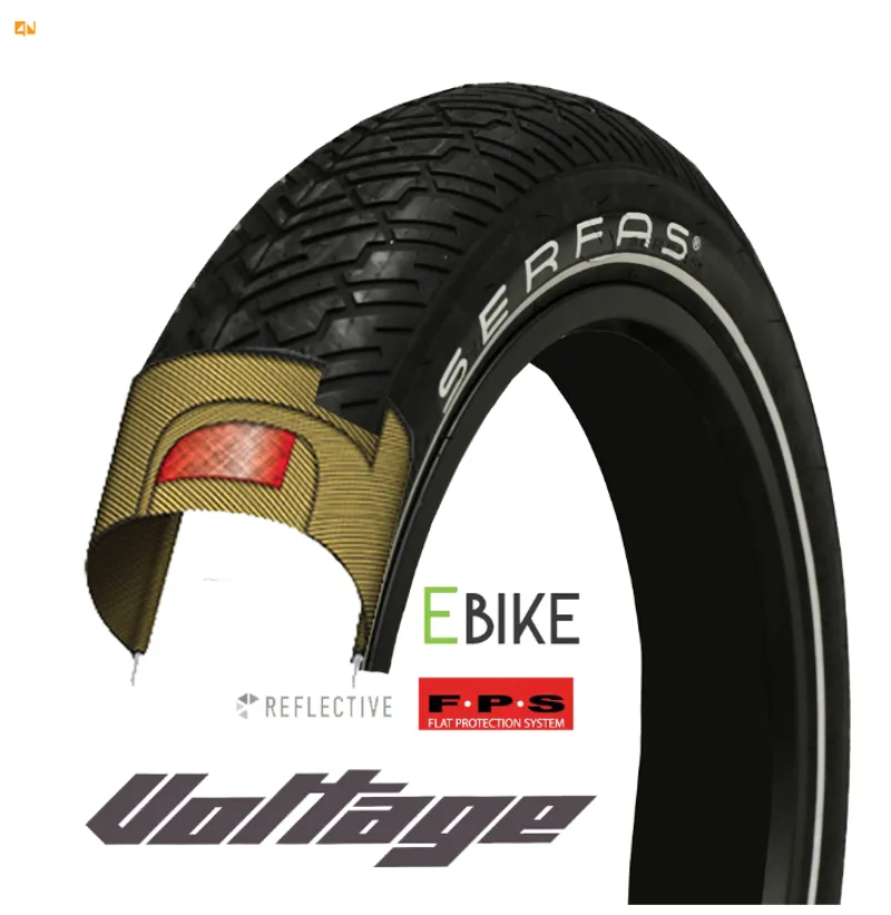 TIRES - E-Voltage W/Reflectrive Sidewall Fat Tires 26 x 4.0 - Serfas