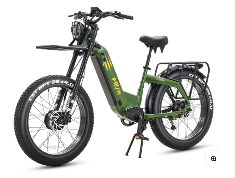 Birch Grolar AWD Hunting Electric Fat Tire Bike Jungle Green