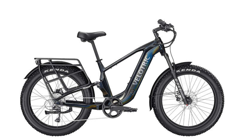 Velotric Nomad 2X Hi-Step Full Suspension Fat Tire Ebike in Obsidian