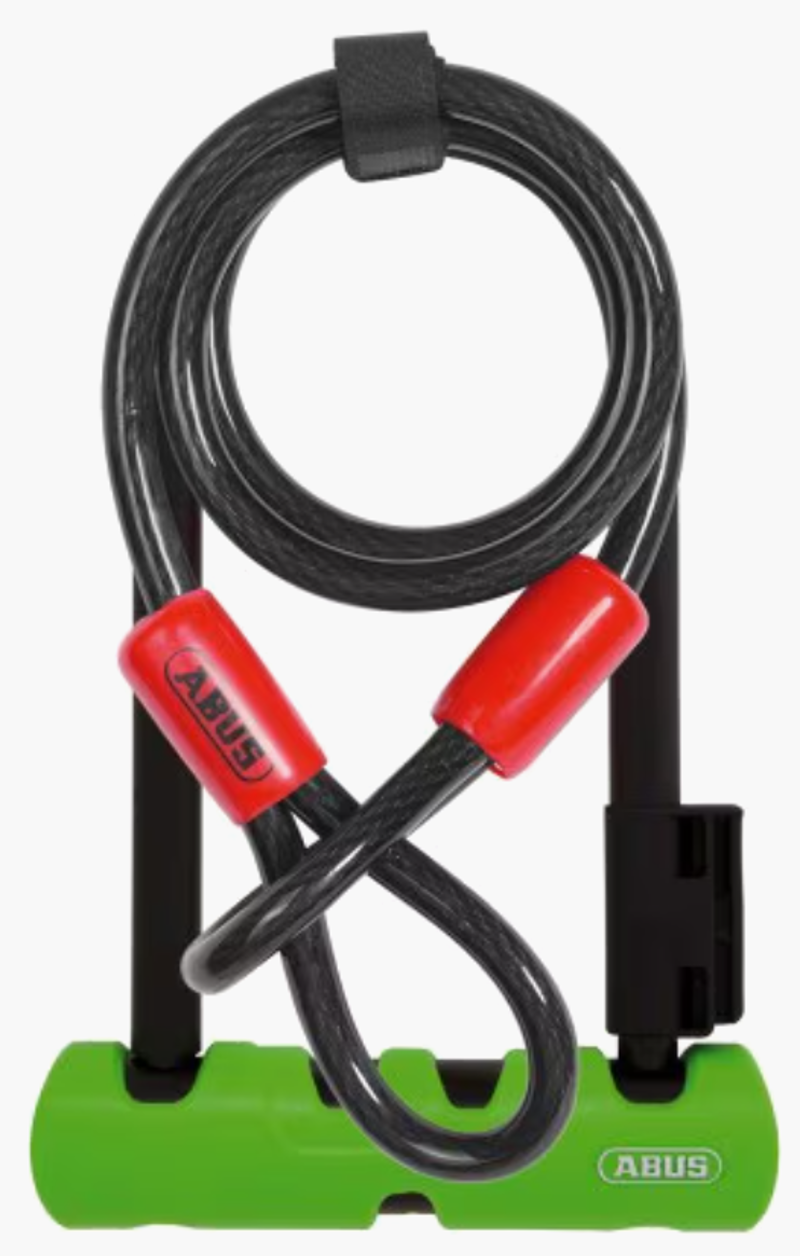 LOCKS - ABUS Ultra 410 U-Lock + Cobra 10 Cable Green