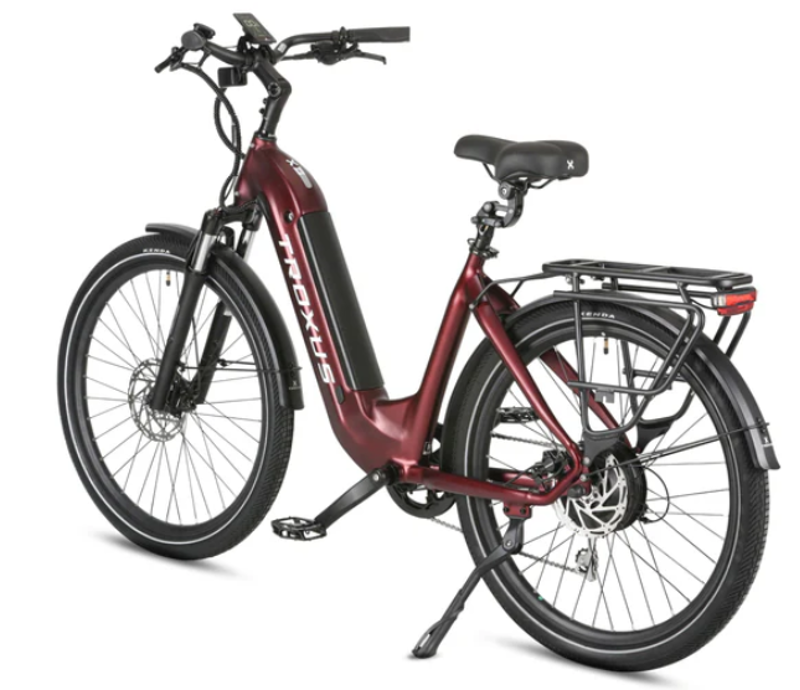 Troxus TRAX 1.0 Step-Thru Commuter 500W/15Ah in Matte Red-2