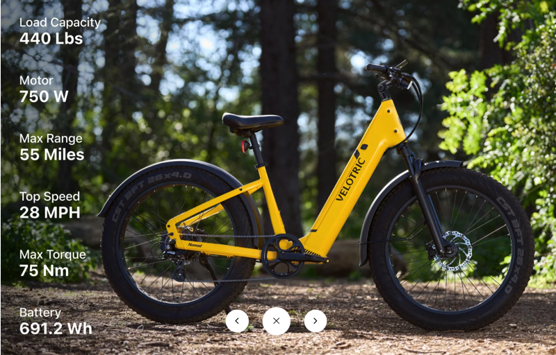 Velotric Nomad 1 Plus Step-Thru Mango -7